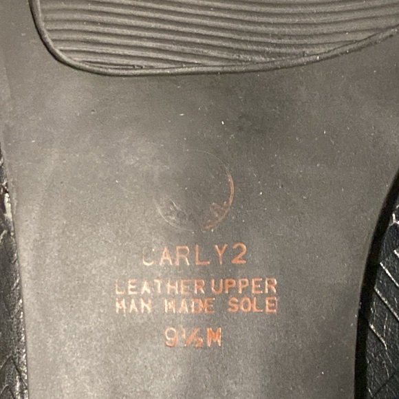 Cabin Creek Vintage 90's Carly2 Woven Leather Flats Womens Size 9.5 navy - Picture 5 of 9